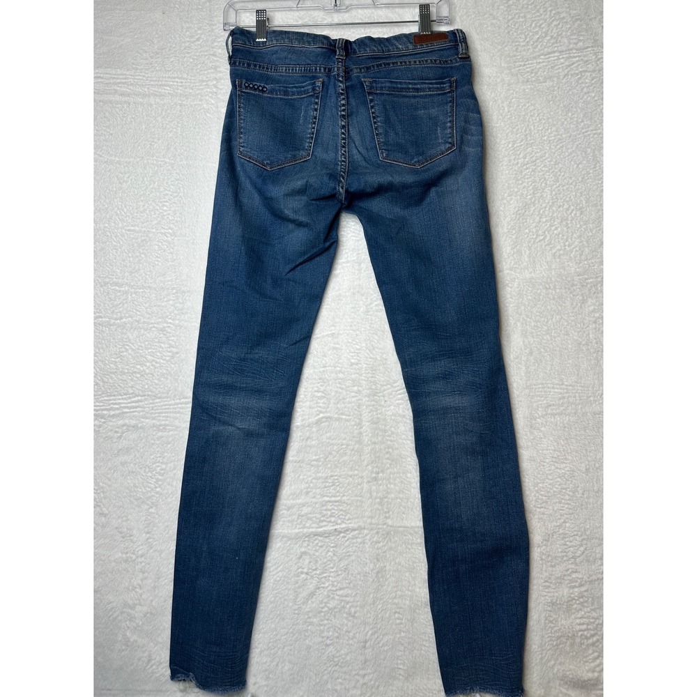 BLANKNYC Skinny Classique Distressed Medium Wash Raw Hem Denim Jeans Size 28